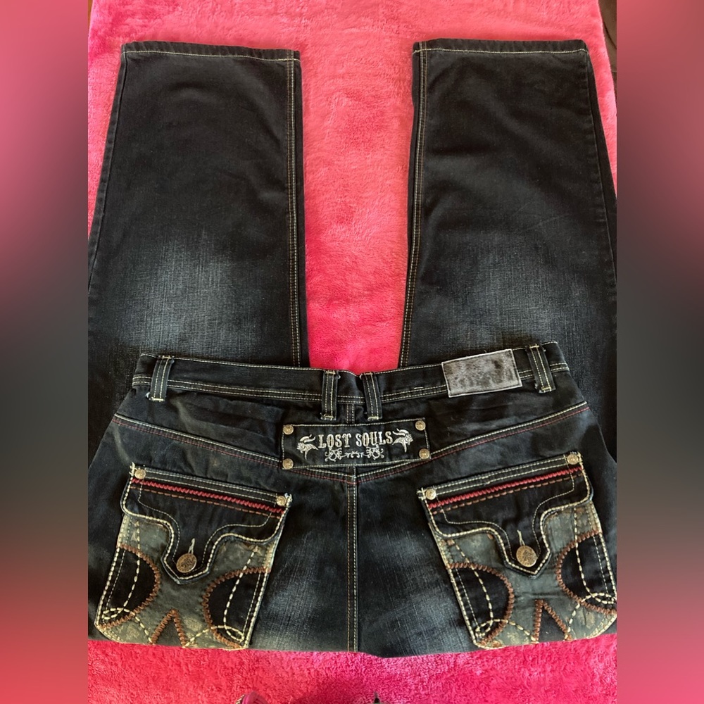 THE LOST SOUL MEN JEANS PANTS💕SIZE W40XL32💕